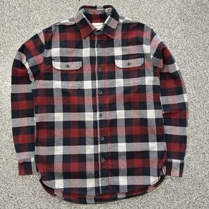 Jachs Flannel Shirt Mens M Heavy Weight Long Sleeve Button Down Red Black